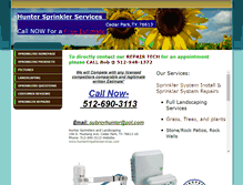 Tablet Screenshot of hunterirrigationservices.com